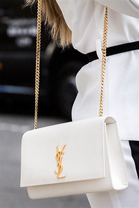 ysl tasche weiss gold|YSL saint laurent bag.